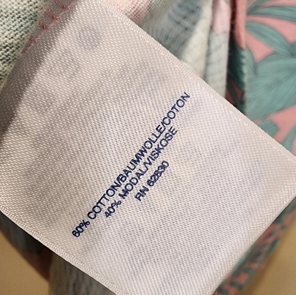 Land's End Women's Green and pink Floral plus size polo shirt 2X - Picture 5 of 11